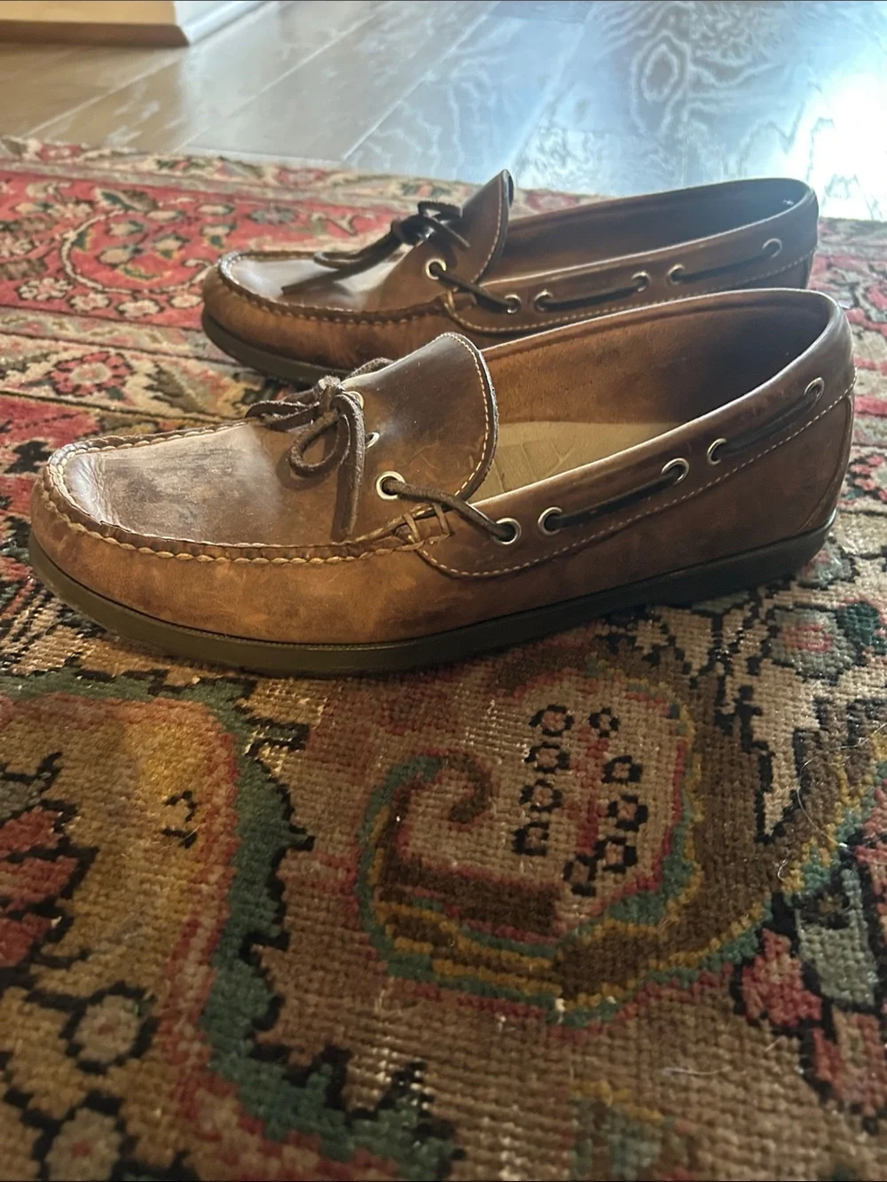 L.L. Bean Men's Brown Leather Boat Shoes